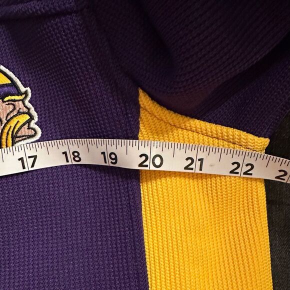 NFL Minnesota Vikings Men’s Waffle Knit Full Zip Fleece Lined Jacket Size Medium - Picture 7 of 9